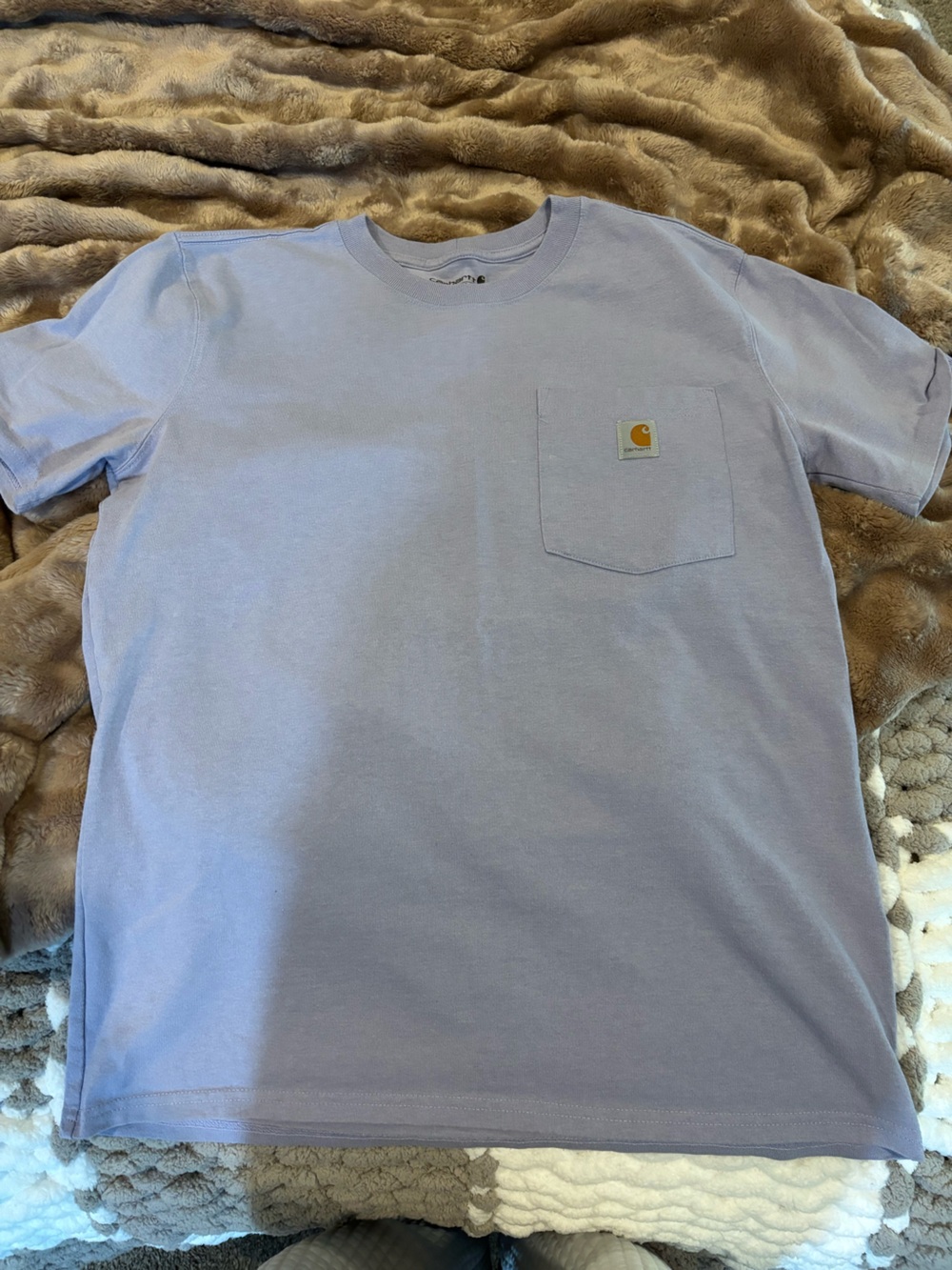 Carhartt Short-Sleeve Pocket Tee in Light Lavender